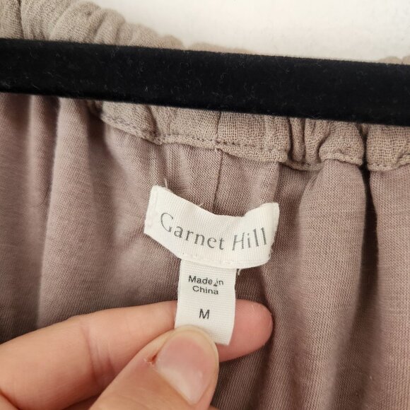 Garnet Hill Cotton Gauze Long Cover-Up Maxi Dress Tan Brown Natural Women's M - Picture 6 of 8